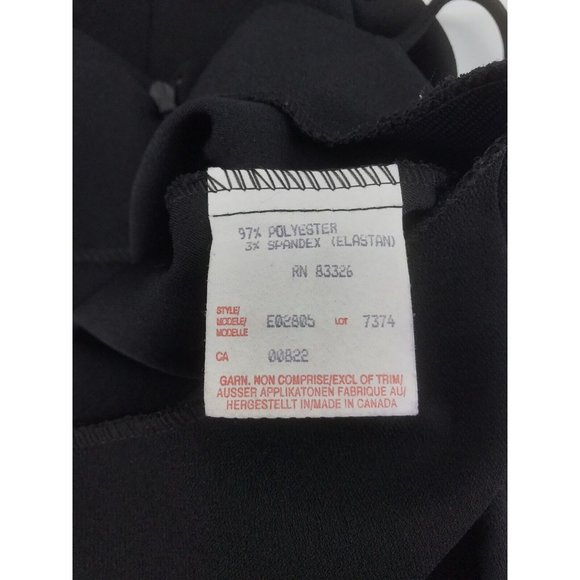 En Francais Cocktail Formal Dress 4 Backless Black Bead Fringe Spaghetti Straps - Picture 9 of 11